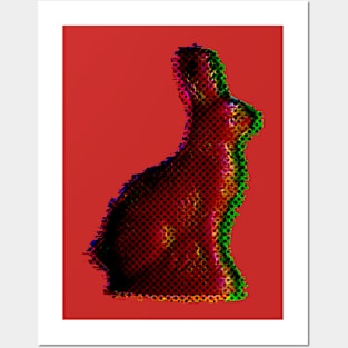 Easter Chocolate Bunny Snack Glitch Posters and Art